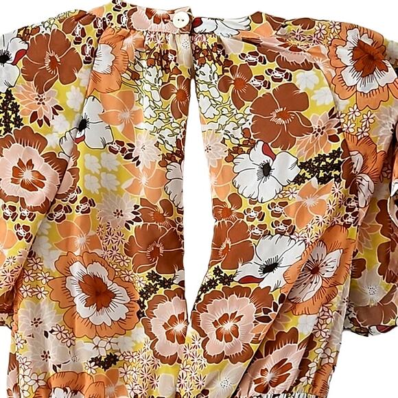 Melloday Women's Floral Print Wide Leg Jumpsuit - Size Small NWOT - Picture 6 of 7